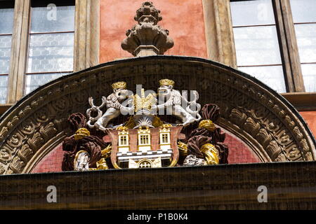 Praga stemma, Municipio della Città Vecchia di Praga, Repubblica Ceca Foto Stock