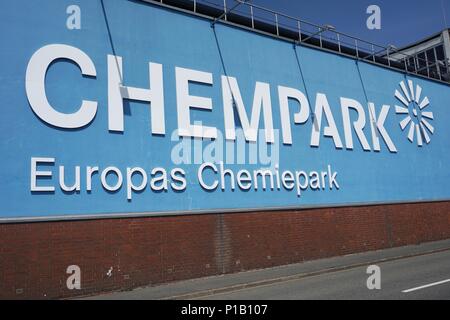 Chempark industria chimica in Germania CON SEDE IN KREFELD-UERDINGEN Foto Stock