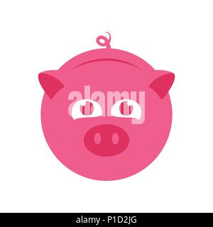 Rosa grazioso Salvadanaio simbolo Vector Graphic Logo Design Illustrazione Vettoriale