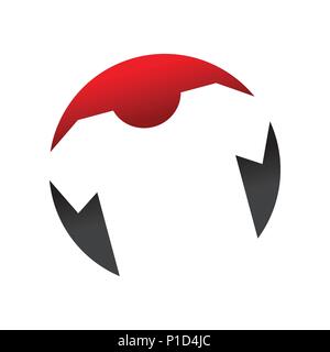 Custom T-Shirt cerchio simbolo Vector Graphic Logo Design Illustrazione Vettoriale