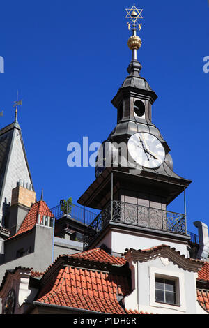 Repubblica Ceca, Praga, Josefov, ebraica Town Hall Foto Stock