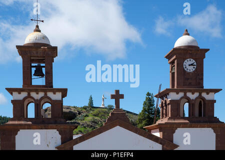 Chiesa di Artenara, Gran Canaria Isole Canarie Spagna Foto Stock