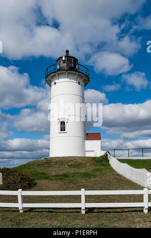 Punto Nobska Luce, Falmouth, Cape Cod, Massachusetts, STATI UNITI D'AMERICA. Foto Stock