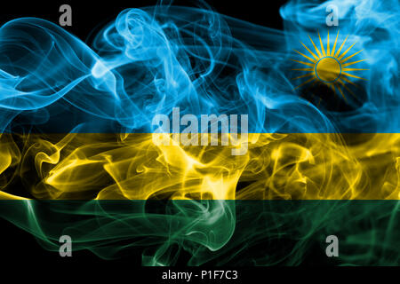 Ruanda bandiera di fumo Foto Stock