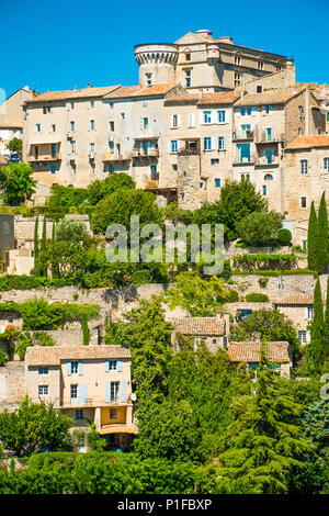 Antico borgo medievale di Gordes, Provenza in Francia Foto Stock