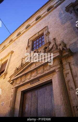 Spagna - Valencia regione autonoma - Alt Vinalopó (distretto) - Alicante. Villena; palacio renacentista / Ayuntamiento. Foto Stock