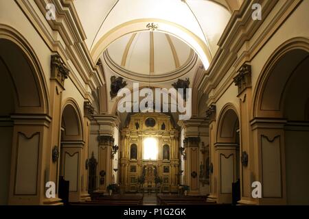 Spagna - Cuenca de Mula (distretto) - Murcia. Bullas; interno barroco de la Iglesia parroquial de Nª Señora del Rosario. Foto Stock