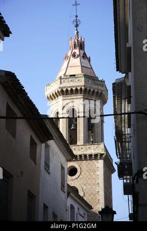 Spagna - La Vega Alta (distretto) - Murcia. Cieza; Campanario de la Iglesia parroquial. Foto Stock