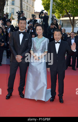 Settantunesima annuale di Cannes Film Festival - 'Ash è bianco purissimo' - Premiere con: ventola Liao Zhao Tao, Jia Zhangke dove: Cannes, Francia Quando: 11 maggio 2018 Credit: IPA/WENN.com * * disponibile solo per la pubblicazione in UK, USA, Germania, Austria, Svizzera** Foto Stock