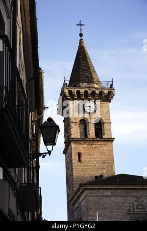 Spagna - Valencia regione autonoma - Alt Vinalopó (distretto) - Alicante. Villena; campanario / Mirador de la Iglesia de Santiago. Foto Stock