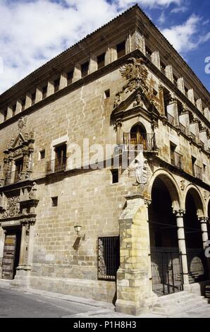 Spagna - Extremadura - Campo de Trujillo (distretto) - CACERES. Trujillo, Palacio de los Duques San Carlos. Foto Stock