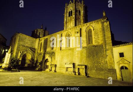 Urgell: Vallbona de les Monges; Monasterio de Santa María (romanico) (Urgell). Foto Stock