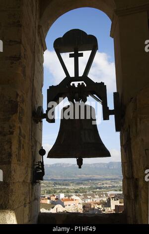 Spagna - Catalogna - Conca de Barberá (distretto) - Tarragona. Montblanc; Esglesia Arxiprestal / Iglesia Arciprestal de Santa María; campanari / campanario. Foto Stock