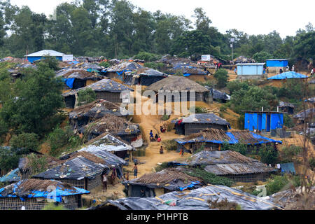 Kutupalong Refugee Camp a Ukhiya In Cox bazar, Bangladesh Foto Stock