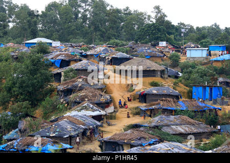 Kutupalong Refugee Camp a Ukhiya In Cox bazar, Bangladesh Foto Stock