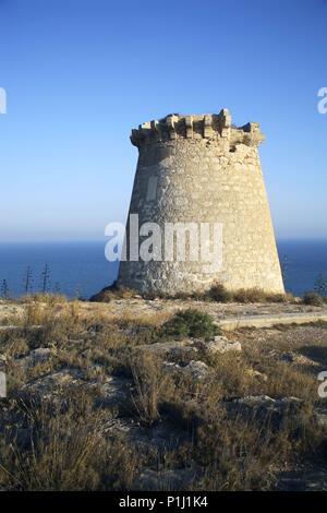 Spagna - Valencia regione autonoma - Baix Vinalopó (distretto) - Alicante. Santa Pola; torre vigía. Foto Stock