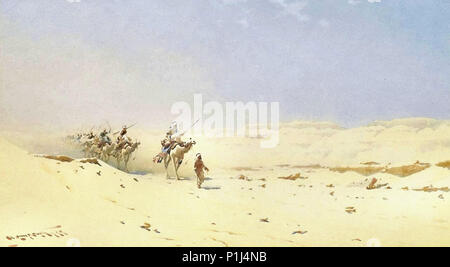 Augusto Lamplow Osborne - Beduino camel train Foto Stock