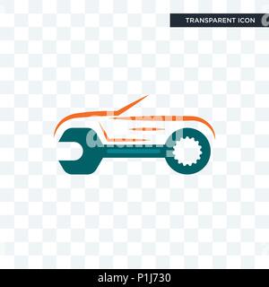 Auto riparazione corpo icona vettore isolato su sfondo trasparente, auto riparazione corpo concetto del logo Illustrazione Vettoriale