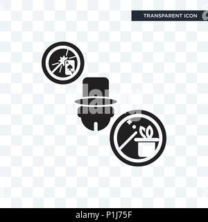 Mago icona vettore isolato su sfondo trasparente, mago concetto del logo Illustrazione Vettoriale