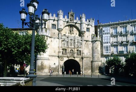 Spagna - Páramos de Burgos (distretto) - BURGOS. Arco de Santa María. Foto Stock