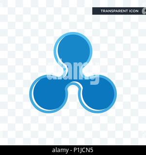 Ripple icona vettore isolato su sfondo trasparente, ripple concetto del logo Illustrazione Vettoriale
