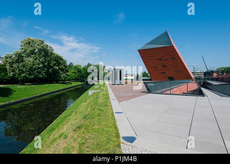 Gdansk, Polonia - 11 Maggio 2018: Edificio del museo della Seconda Guerra Mondiale in estate, Gdansk, Polonia Foto Stock