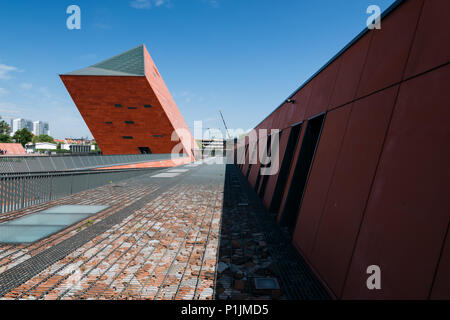 Gdansk, Polonia - 11 Maggio 2018: Edificio del museo della Seconda Guerra Mondiale in estate, Gdansk, Polonia Foto Stock