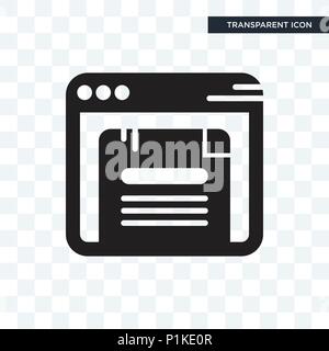 Browser icona vettore isolato su sfondo trasparente, Browser concetto del logo Illustrazione Vettoriale