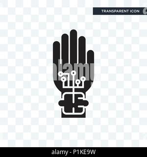 Wi guanti icona vettore isolato su sfondo trasparente, Wi guanti concetto del logo Illustrazione Vettoriale