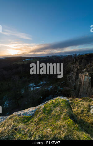 Inverno nella valle di speranza entro il Peak District Foto Stock