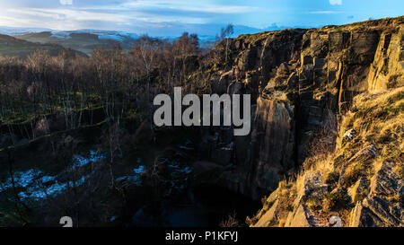 Inverno nella valle di speranza entro il Peak District Foto Stock