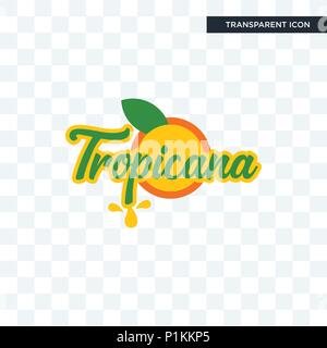 Tropicana icona vettore isolato su sfondo trasparente, tropicana concetto del logo Illustrazione Vettoriale