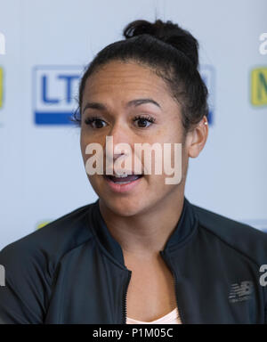 Heather Watson giocatore di tennis ritratto - Conferenza Stampa Foto Stock