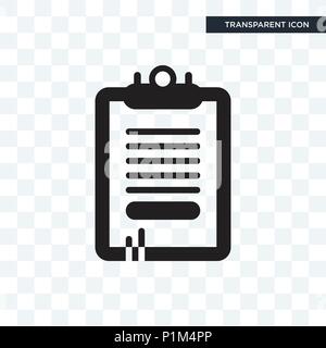 Appunti icona vettore isolato su sfondo trasparente, appunti concetto di logo Illustrazione Vettoriale