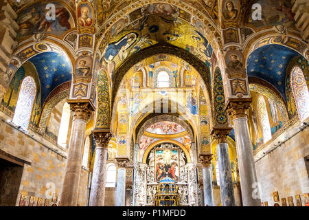 Mosaici bizantini in Palermo , Italia Foto Stock