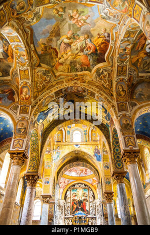 Mosaici bizantini in Palermo , Italia Foto Stock