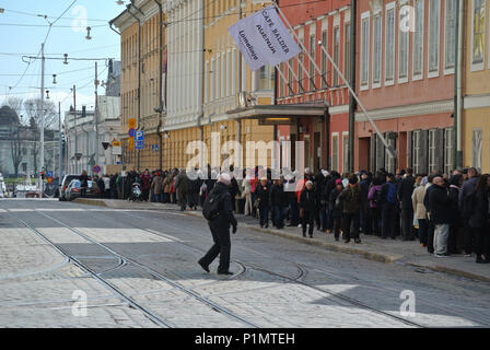 Ingresso gratuito al Palazzo di presidente di Helsinki. Foto Stock