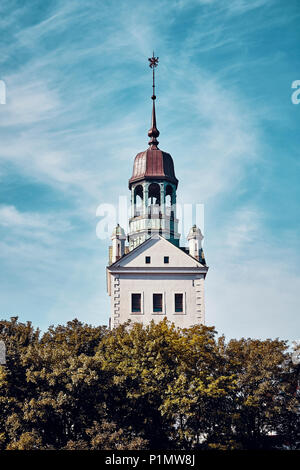 Retrò tonica immagine dei duchi di Pomerania castello nella città di Szczecin (Stettino), Polonia. Foto Stock