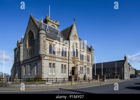 Xix secolo Lerwick Town Hall, isole Shetland, Scotland, Regno Unito Foto Stock