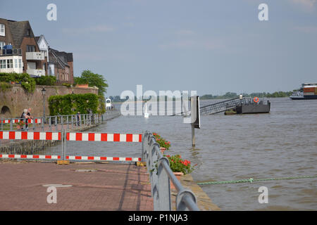 Kalkar am Niederrhein bei leichtem Hochwasser, 2013 Foto Stock