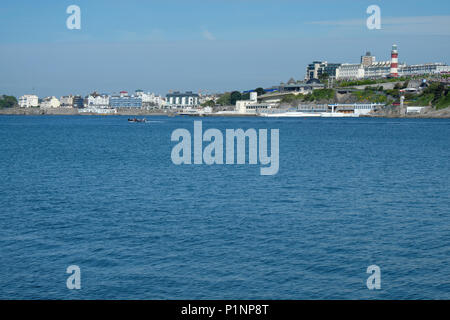 Plymouth Hoe visto dal molo Mountbatten in Devon Foto Stock