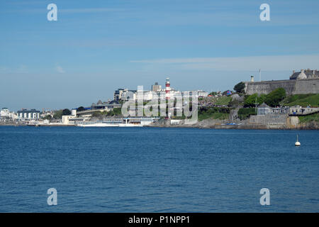 Plymouth Hoe visto dal molo Mountbatten in Devon Foto Stock