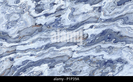 Blue Marble pattern. Abstract texture e background. 2D illustrazione Foto Stock