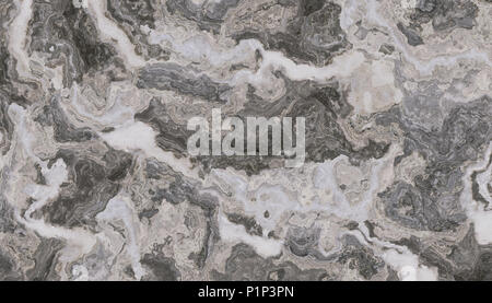 Modello di marmo con parentesi grigio e grigio vene. Abstract texture e background. 2D illustrazione Foto Stock