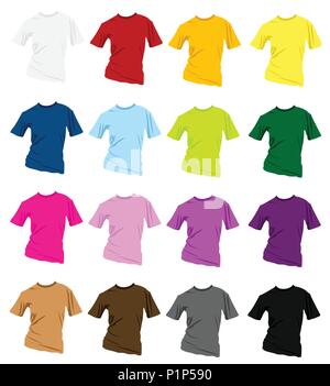 T-shirt templates Illustrazione Vettoriale
