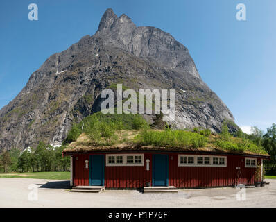 Trollveggen campeggio, Norvegia Foto Stock