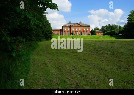 Kelmarsh Hall guardando dalla parte posteriore Foto Stock