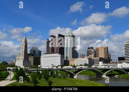 Columbus Ohio skyline Foto Stock