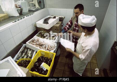 Caldes de Montbuí (Vallès Occidental regione); "Broquetas' spa; ricevere il cibo e la cucina. Foto Stock