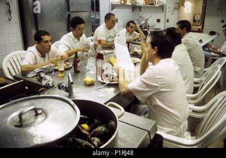 Caldes de Montbuí (Vallès Occidental regione); "Broquetas' spa; cucine a mangiare la cucina. Foto Stock